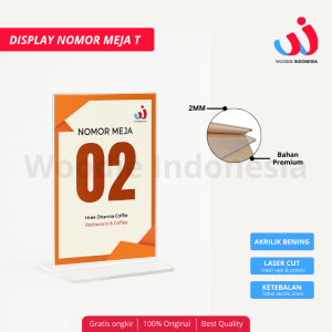 Display Nomor Meja Model T