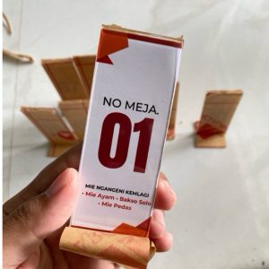 Display Nomor Meja Model T