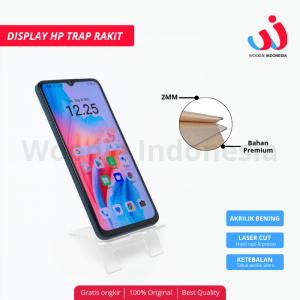 Dudukan Handphone Akrilik 3mm / Stand HP Trap Rakit