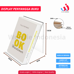 Display Buku Akrilik Tatakan Buku Akrilik Stand Penyanggah Buku Sandaran Buku Display Book