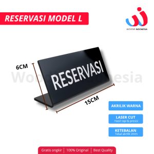 Papan Meja Reserved Akrilik / Acrilyc Reserved Sign 15x6cm 2mm