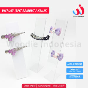 Display Jepit Rambut Akrilik Stand Jepit Rambur Dudukan Jepit Rambut