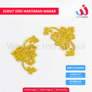 Sudut Siku Hantaran Mahar Akrilik Gold  Ketebalan 2mm